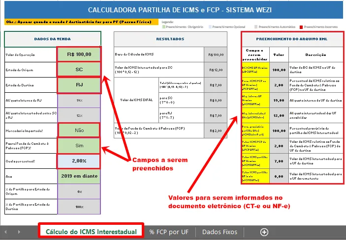 Área de Downloads: Calculadora de Partilha de ICMS entre Estados
